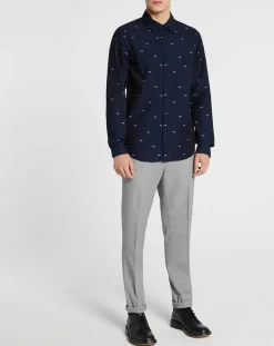 Discount Scotch & Soda Chemise Regular Fit imprimée Soleil bleu marine