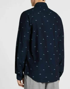 Discount Scotch & Soda Chemise Regular Fit imprimée Soleil bleu marine