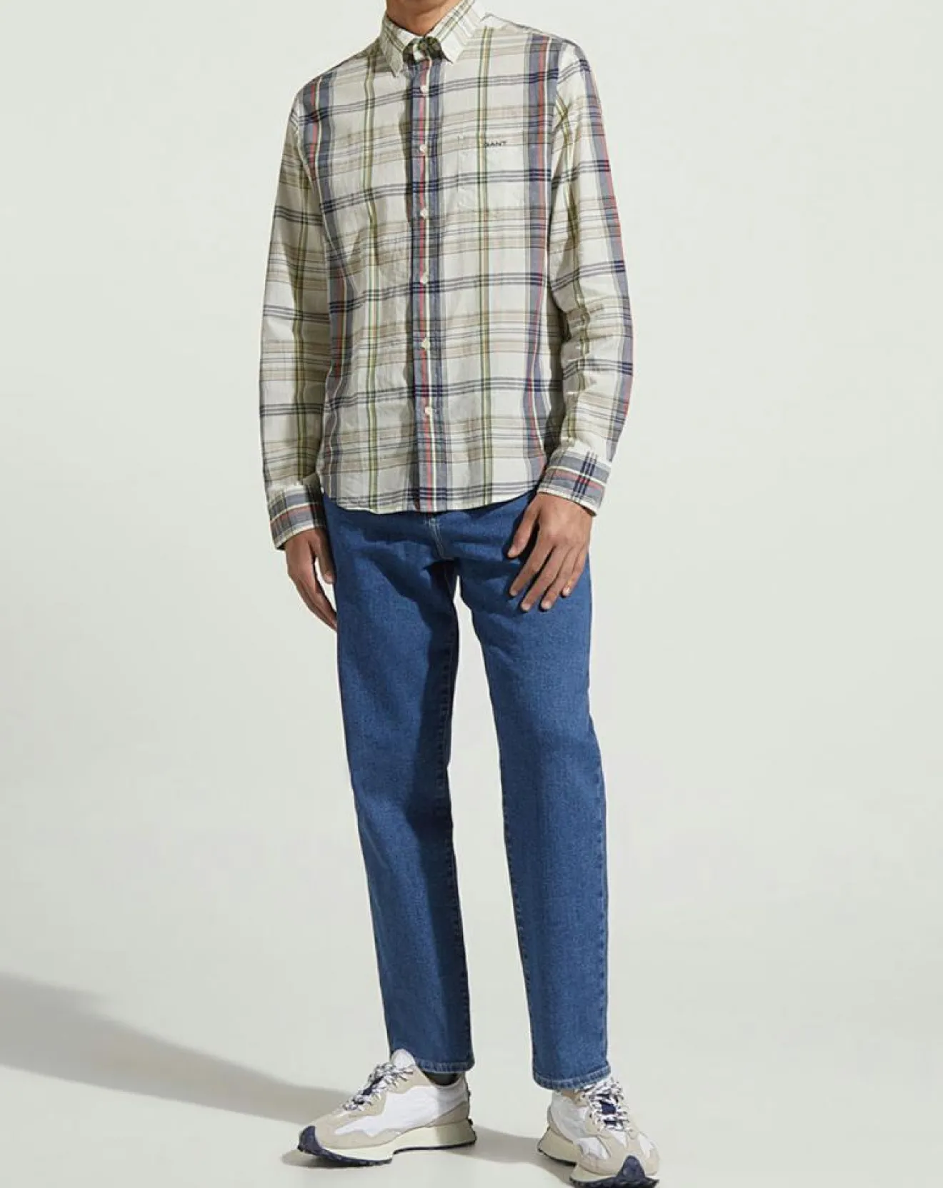 Homme Gant Chemise Regular Fit Nautik à carreaux multicolore