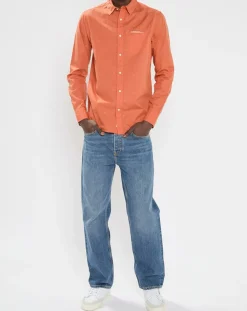 Homme Scotch & Soda Chemise Regular Fit Pocket imprimée orange clair