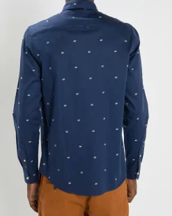 Homme Scotch & Soda Chemise Regular Fit Pocket imprimée bleu marine