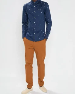 Homme Scotch & Soda Chemise Regular Fit Pocket imprimée bleu marine