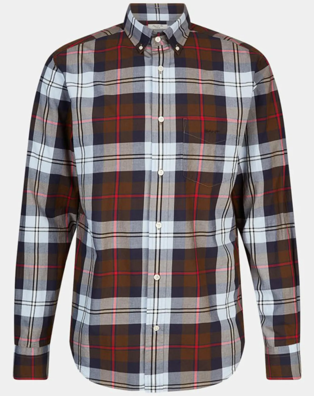 Best Gant Chemise Regular Fit Pop à carreaux marron/multicolore