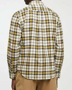 Homme Gant Chemise Regular Fit Tartan jaune/multicolore