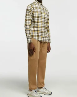 Homme Gant Chemise Regular Fit Tartan jaune/multicolore