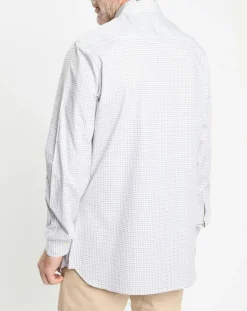 Homme Hackett London Chemise Regular Fit vichy tricolore blanc/kaki