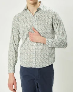 Online Harris Wilson Chemise regular Nancy en Popeline imprimée blanc /multicolore