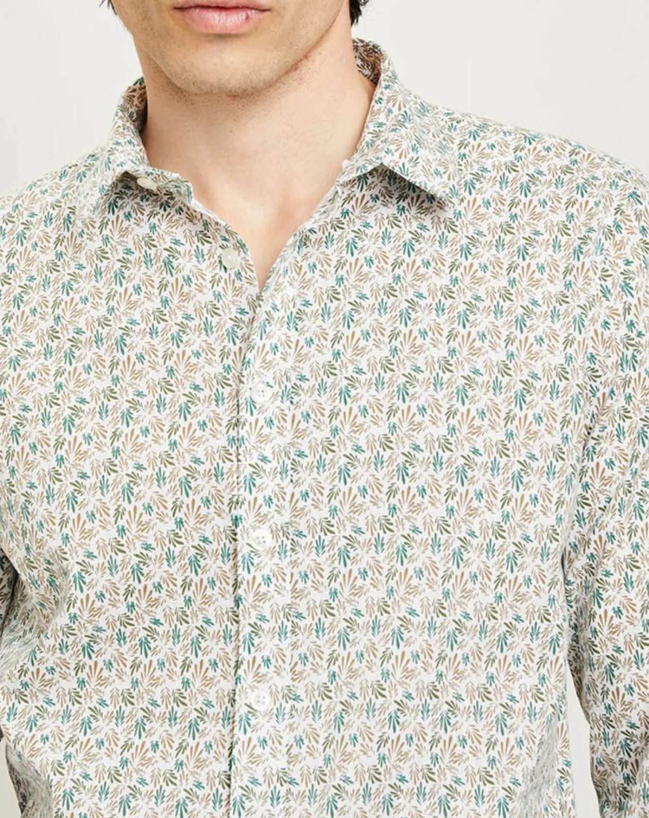 Online Harris Wilson Chemise regular Nancy en Popeline imprimée blanc /multicolore