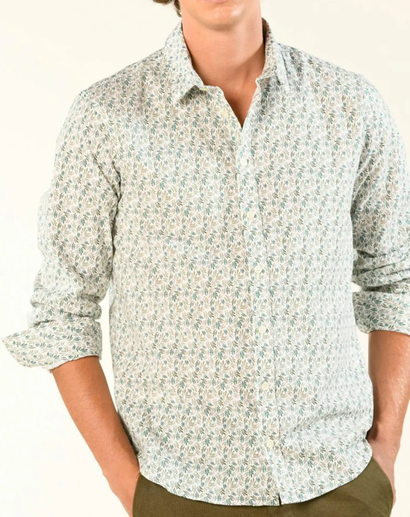 Online Harris Wilson Chemise regular Nancy en Popeline imprimée blanc /multicolore