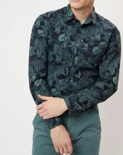 Sale Marc O'Polo Chemise relaxed fit imprimé relaxed fit bleu/vert