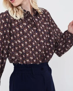 Femme See u Soon Chemise Rhubarbe imprimée coffee