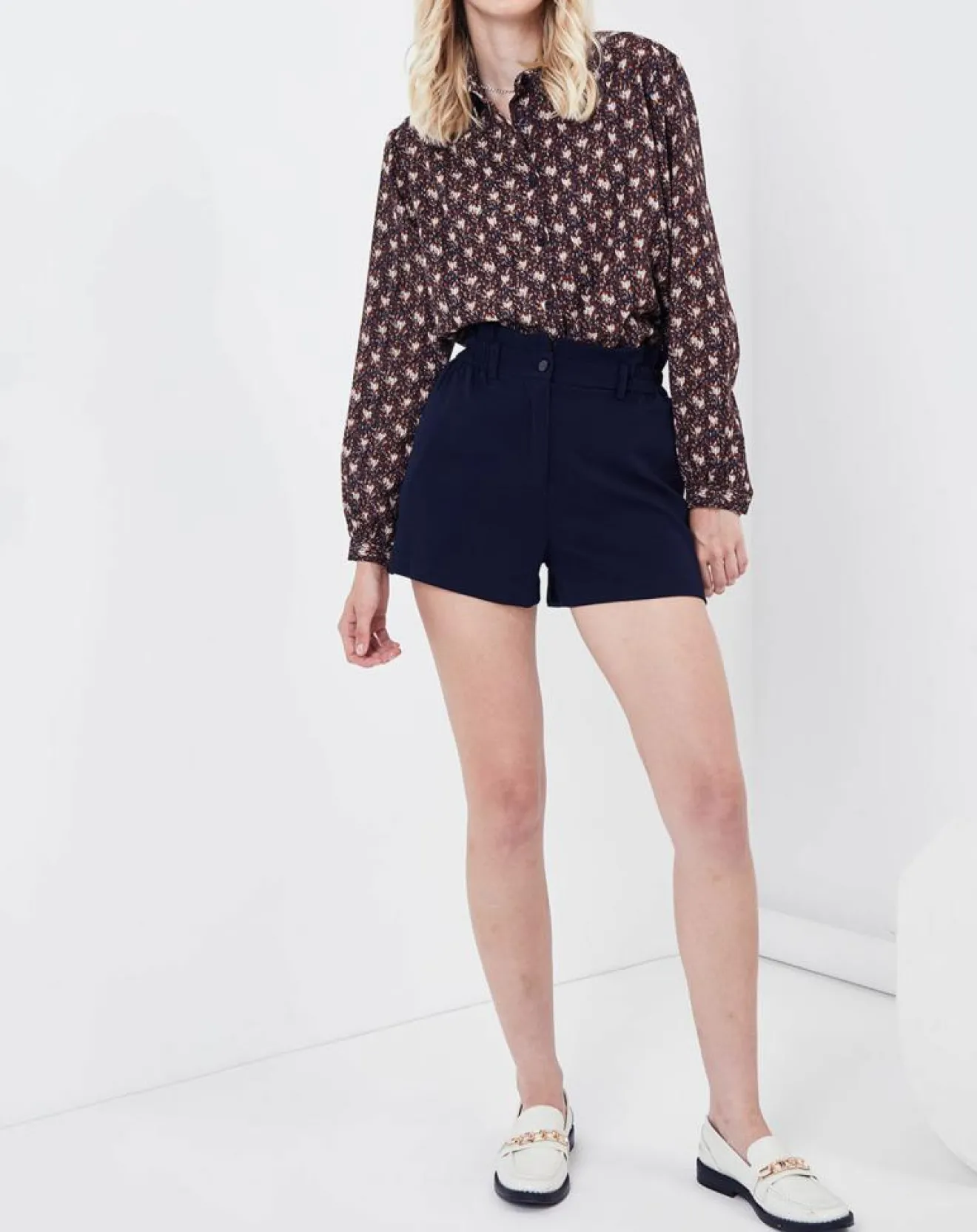 Femme See u Soon Chemise Rhubarbe imprimée coffee