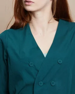 Femme Mare di Latte Chemise Sacha Popeline verte