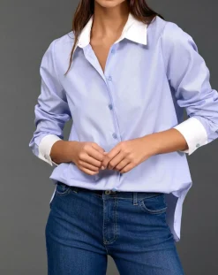 Online Lauren Vidal Chemise Sari ciel