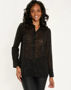 Discount Esprit Chemise Sequins noire
