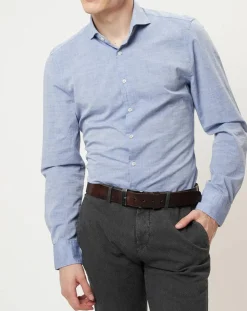 Homme Marc O'Polo Chemise shapped fit bleu chiné