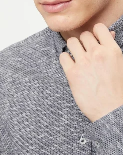 Marc O'Polo Chemise shapped fit bleu chiné