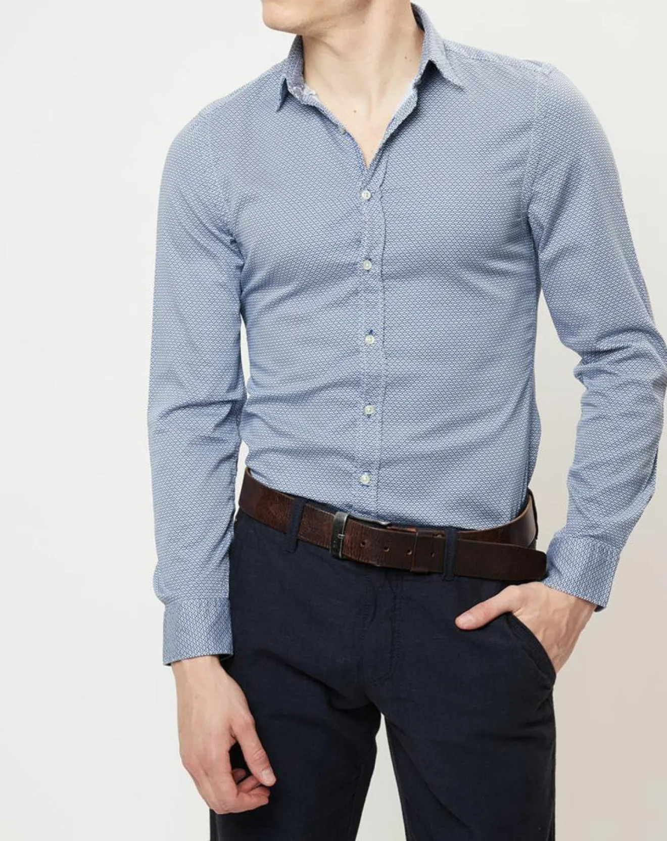 Homme Marc O'Polo Chemise shapped fit bleue