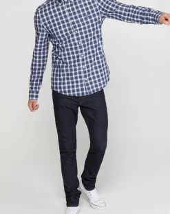 Homme Marc O'Polo Chemise slim à carreaux bleu/blanc