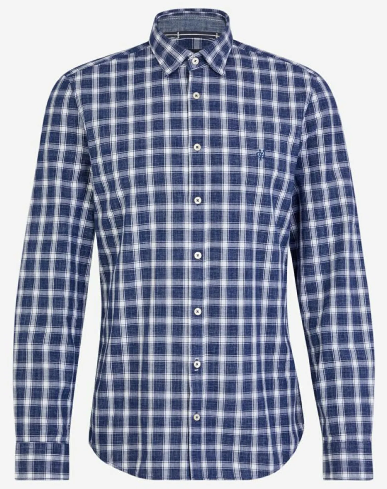 Homme Marc O'Polo Chemise slim à carreaux bleu/blanc