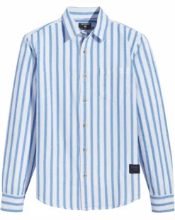 Sale Dockers Chemise Slim Alpha Icon à rayures bleu/blanc