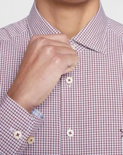 Homme Hackett London Chemise Slim Fit à carreaux rouge