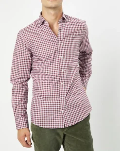 Discount Hackett London Chemise Slim Fit à carreaux vichy rouge/blanc