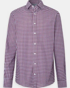 Discount Hackett London Chemise Slim Fit à carreaux vichy rouge/blanc