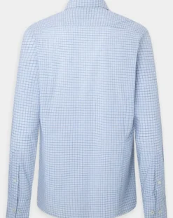 Sale Hackett London Chemise Slim Fit à carreaux bleue