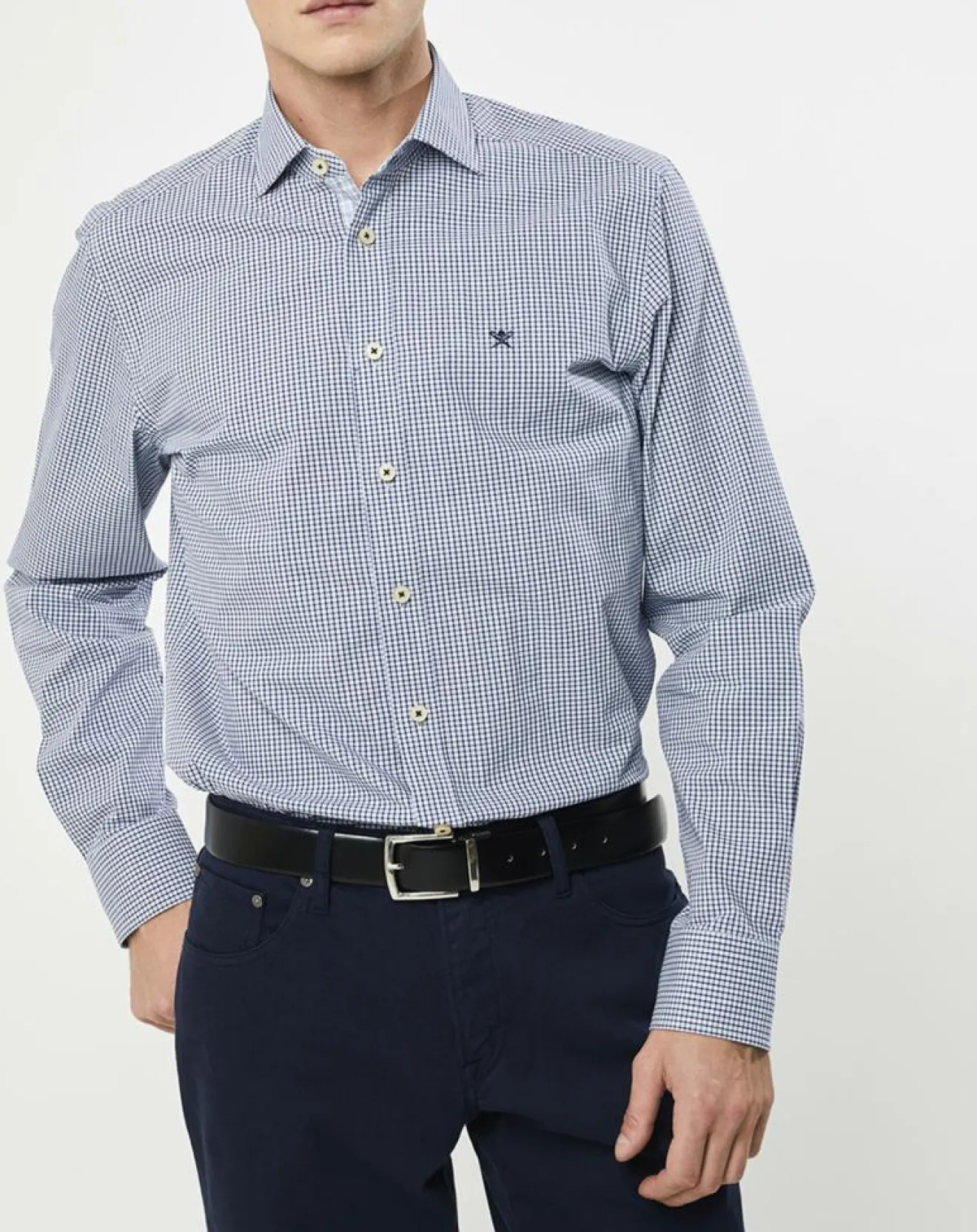 Femme Hackett London Chemise Slim Fit carreaux bleue