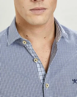 Femme Hackett London Chemise Slim Fit carreaux bleue