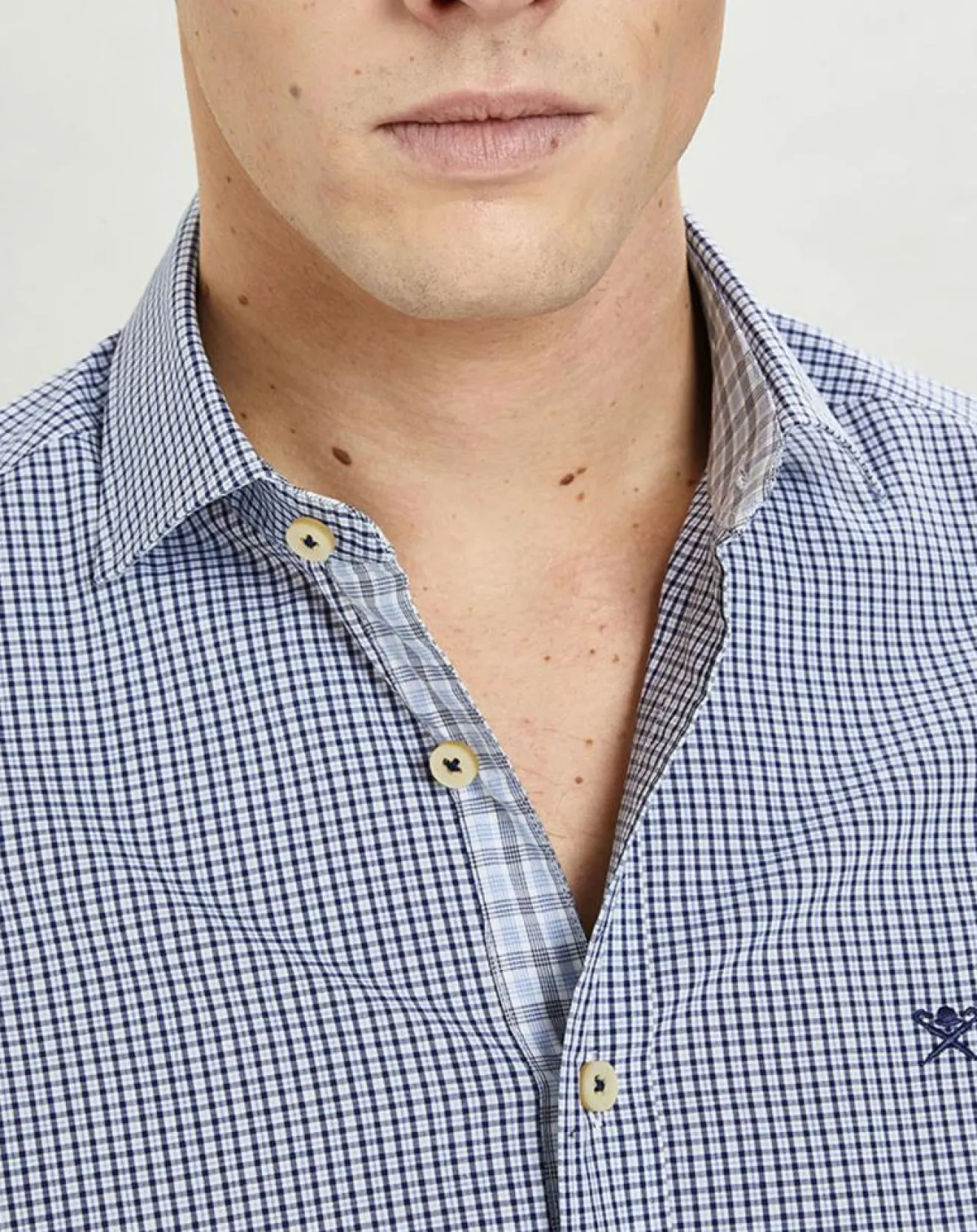Femme Hackett London Chemise Slim Fit carreaux bleue
