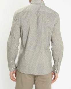 Homme Hackett London Chemise Slim Fit à imprimé fantaisie kaki