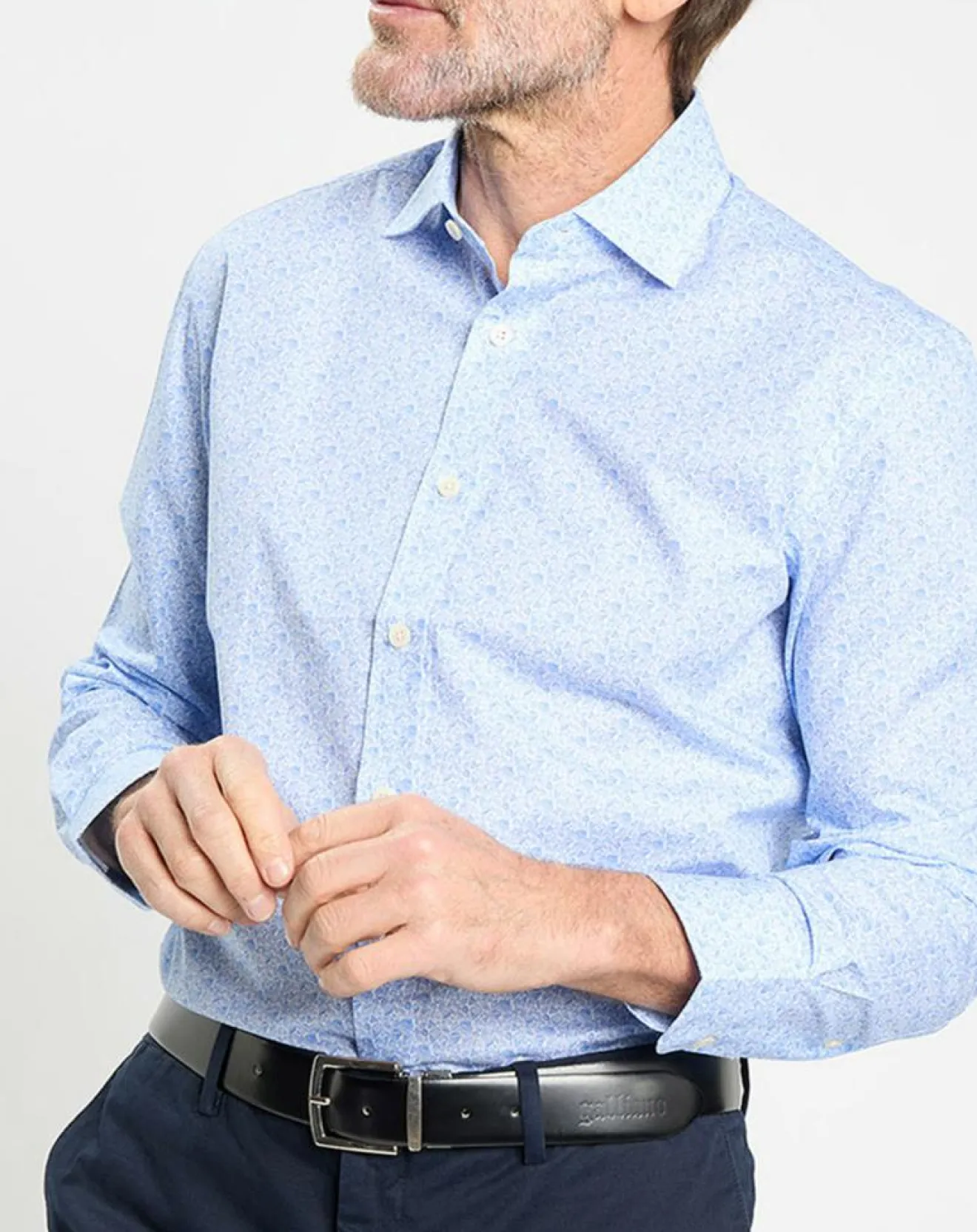 Online Hackett London Chemise Slim Fit à imprimé coquillage bleu ciel