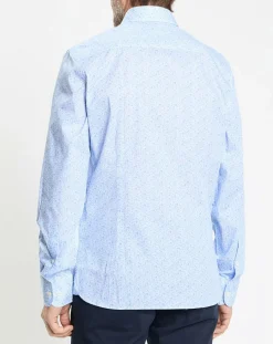 Online Hackett London Chemise Slim Fit à imprimé coquillage bleu ciel