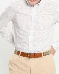 Hot Hackett London Chemise Slim Fit à imprimé foulard blanche