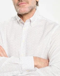 Hot Hackett London Chemise Slim Fit à imprimé foulard blanche