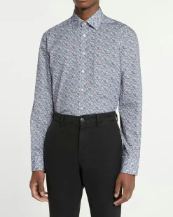 Homme Hackett London Chemise Slim Fit à imprimé floral bleue