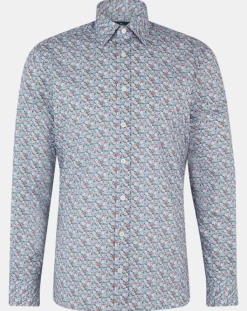 Homme Hackett London Chemise Slim Fit à imprimé floral bleue