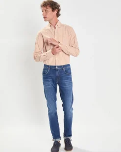 New Hackett London Chemise Slim Fit à micro carreaux jaune/blanc