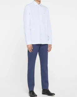 Clearance Hackett London Chemise Slim Fit à rayures bleu ciel/blanc