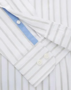 Homme Hackett London Chemise Slim Fit à rayures Smart écrue