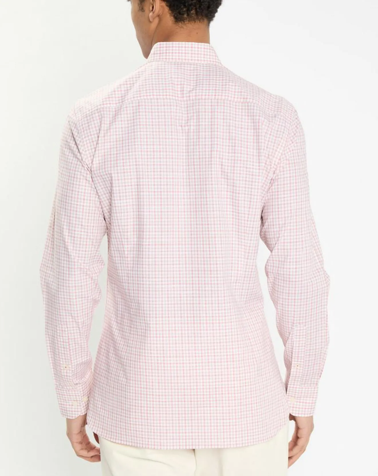 Homme Hackett London Chemise Slim Fit à vichy tricolore orange moyen