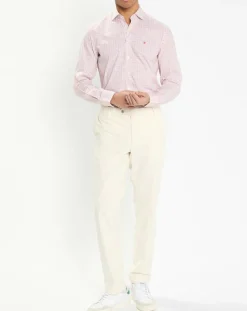 Homme Hackett London Chemise Slim Fit à vichy tricolore orange moyen