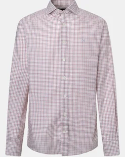 Homme Hackett London Chemise Slim Fit à vichy tricolore orange moyen