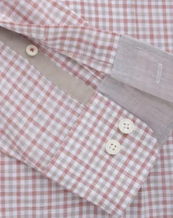 Homme Hackett London Chemise Slim Fit à vichy tricolore orange moyen