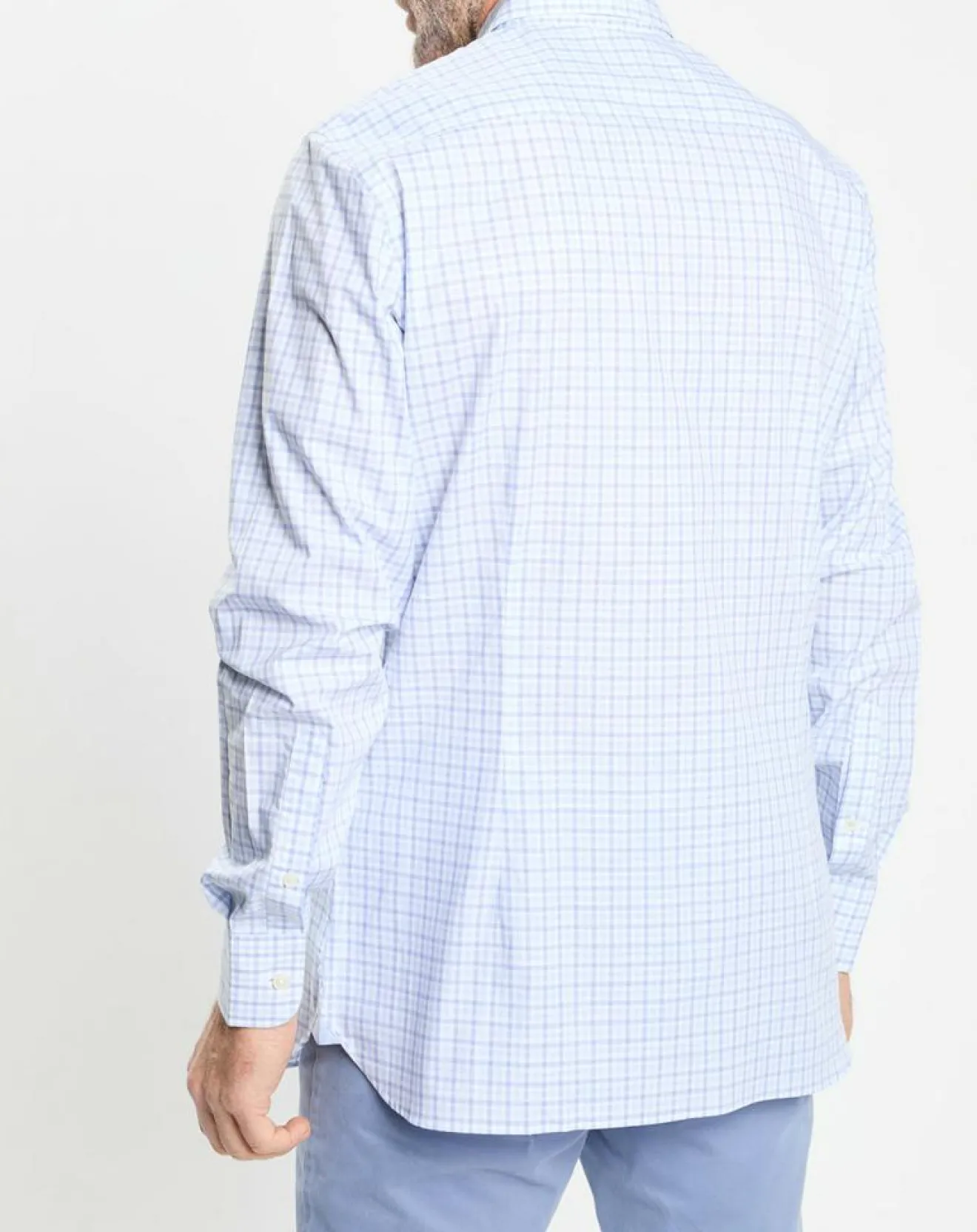 Homme Hackett London Chemise Slim Fit à vichy tricolore bleu ciel