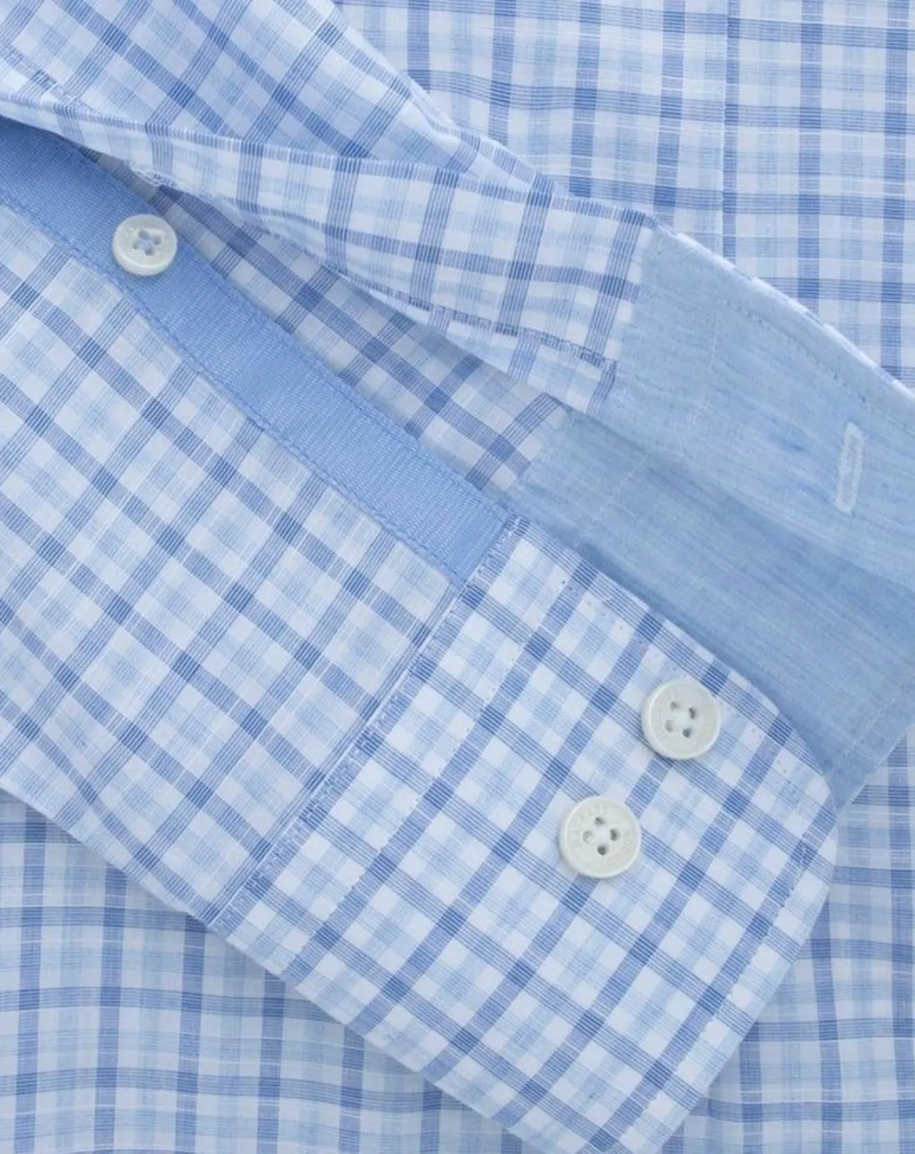 Homme Hackett London Chemise Slim Fit à vichy tricolore bleu ciel