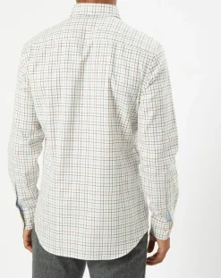 Homme Hackett London Chemise Slim Fit en Flanelle à carreaux écru/rouge/bleu