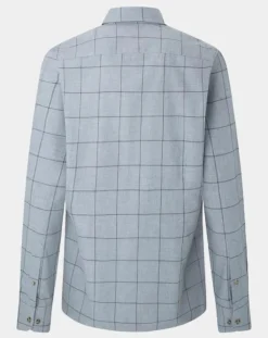 Homme Hackett London Chemise Slim Fit en Flanelle à carreaux gris clair